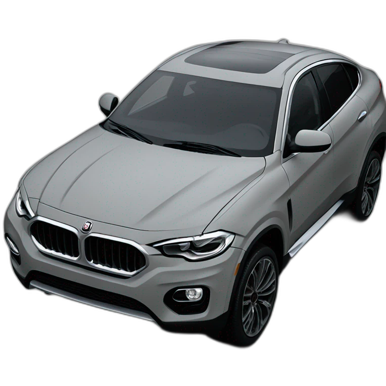 gray fiat BMW X6 fastback modern emoji