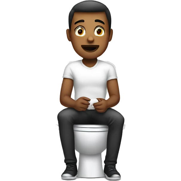 A man on toilet emoji