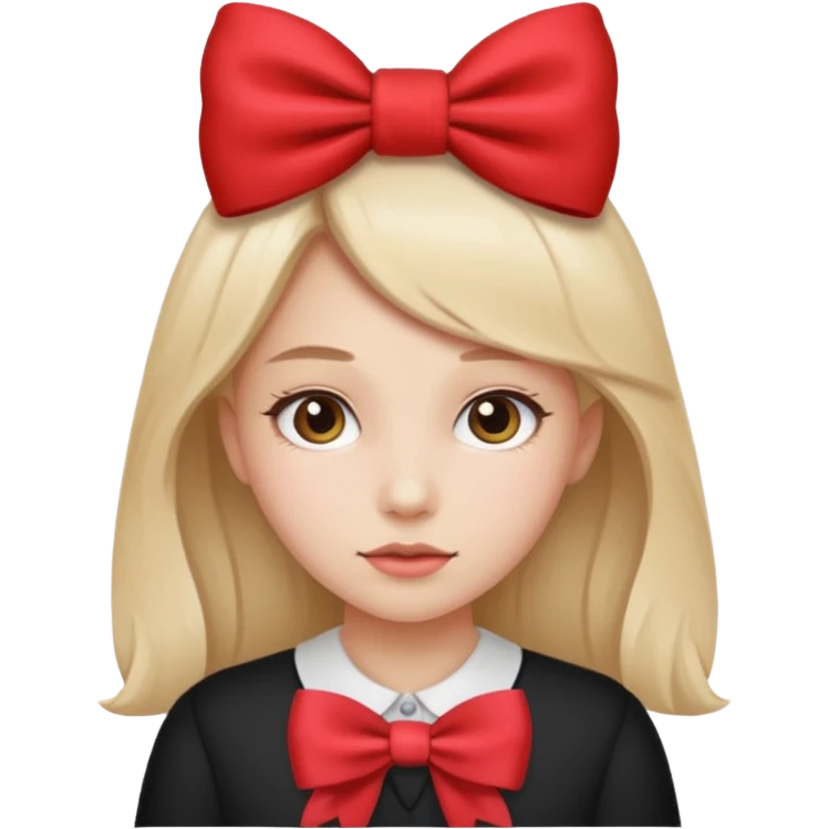 Girl with a bow emoji