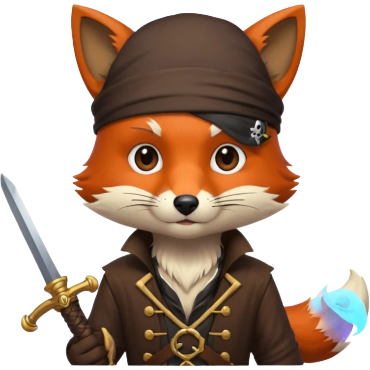 A pirate fox emoji