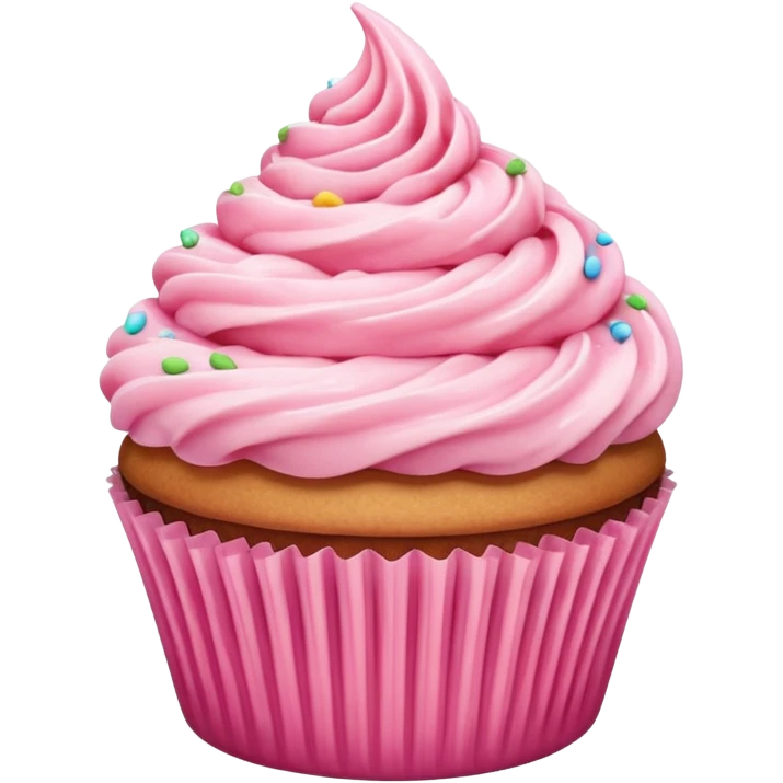 Cupcake with pink icing emoji