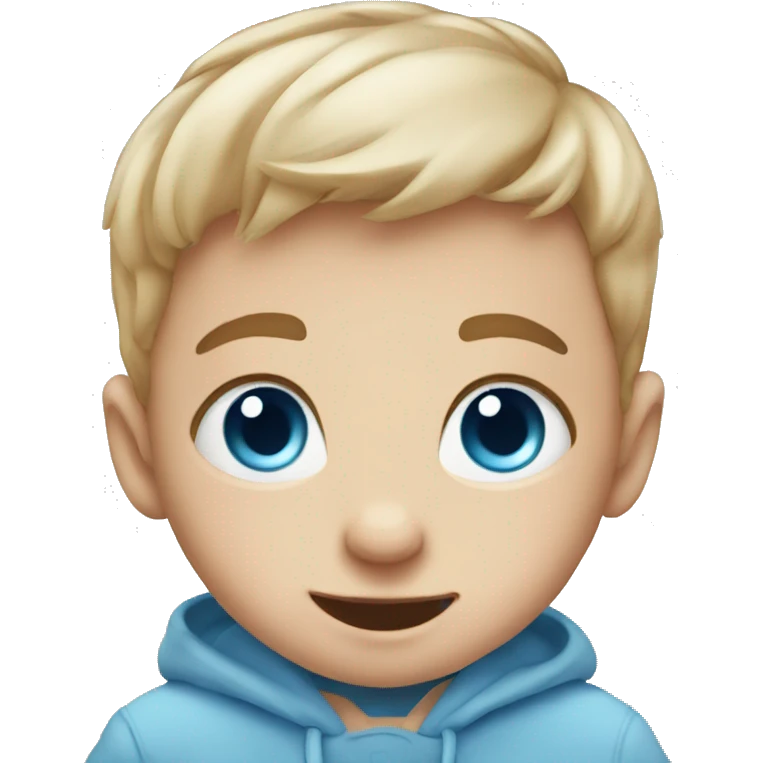 Cute baby boy with blue eyes  emoji