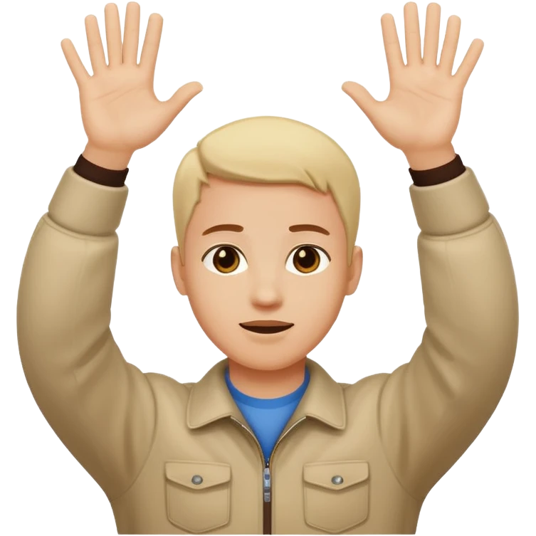 Make a person with his two hands out in front of the person and is waving them up and down in opposite directions  emoji