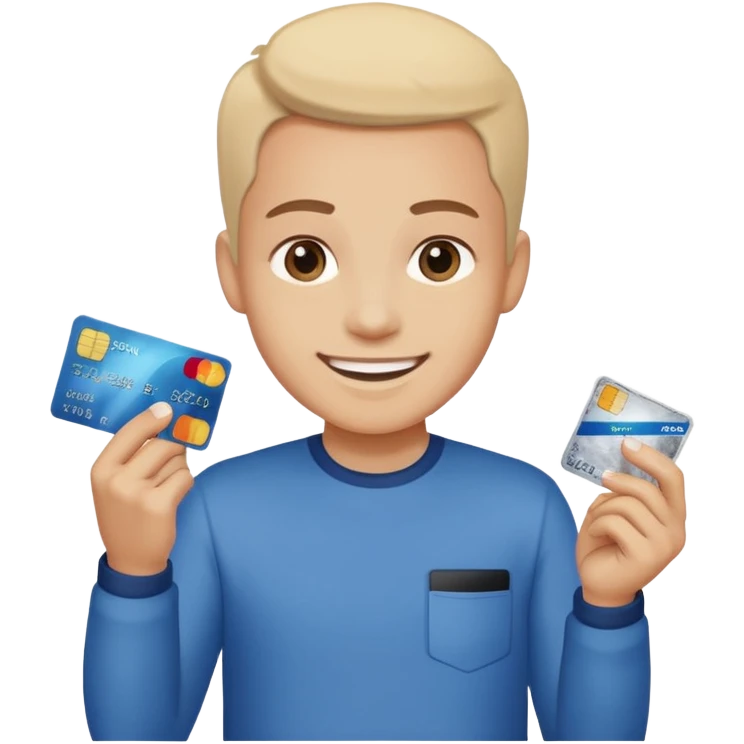 Happy emoji with credit card in one hand and a small pile of salt in front  emoji