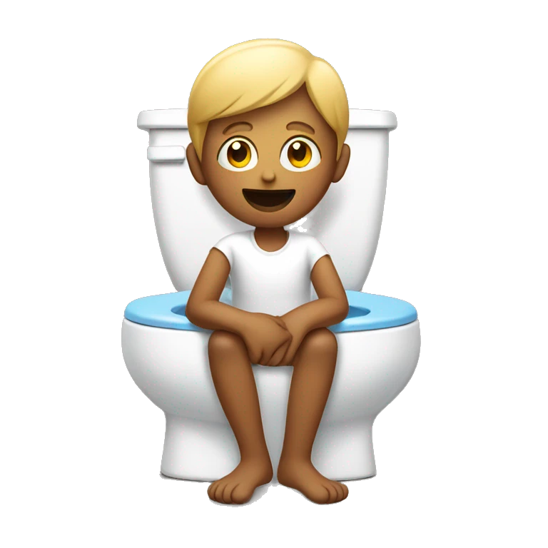 Sitting on a toilet emoji