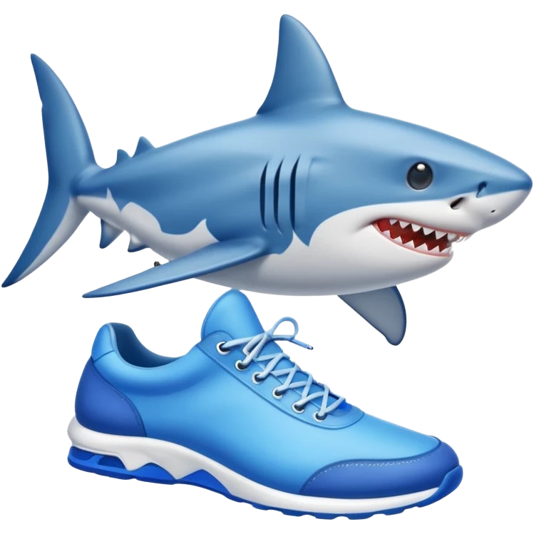 Shark with Blue shoes emoji