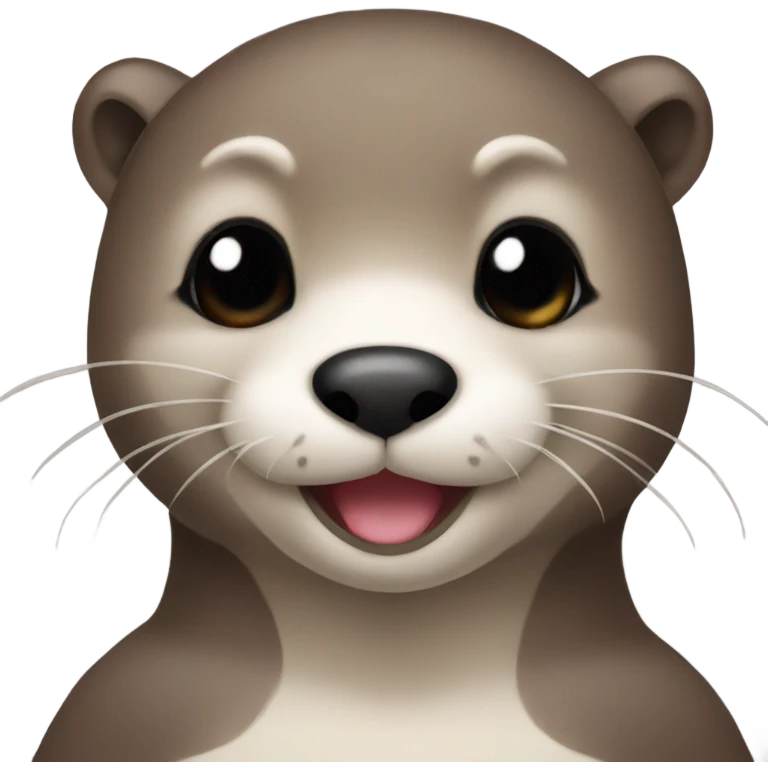 A cute otter face wearing a bikini emoji