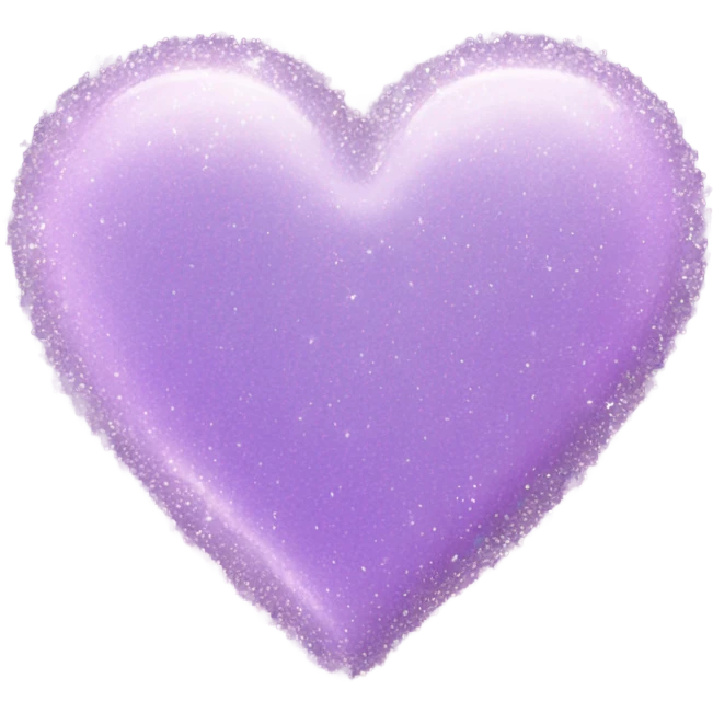 Lilac heart with sparkles   emoji