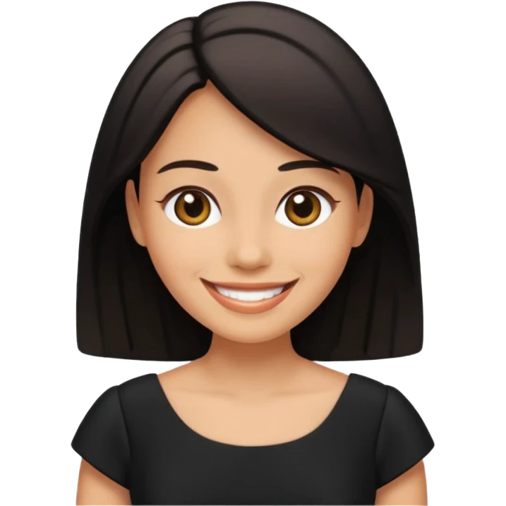 Style Birthday Photoshoot woman in black dress emoji