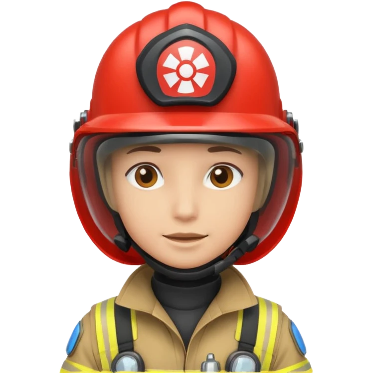 helmeted responder character emoji