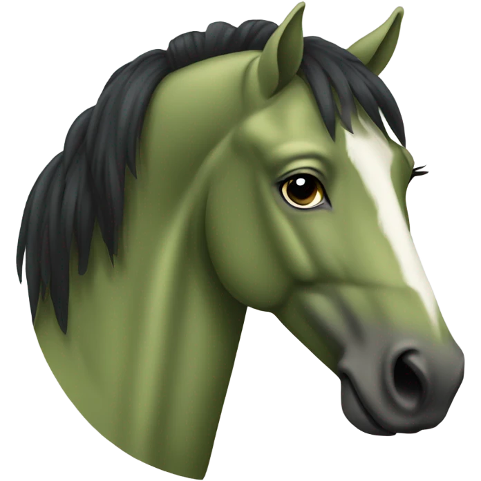 Olive green horse emoji
