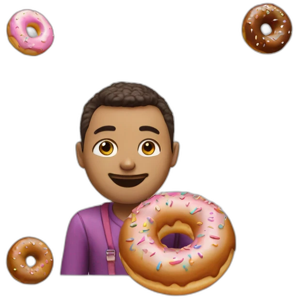 Simsone avec un donuts emoji