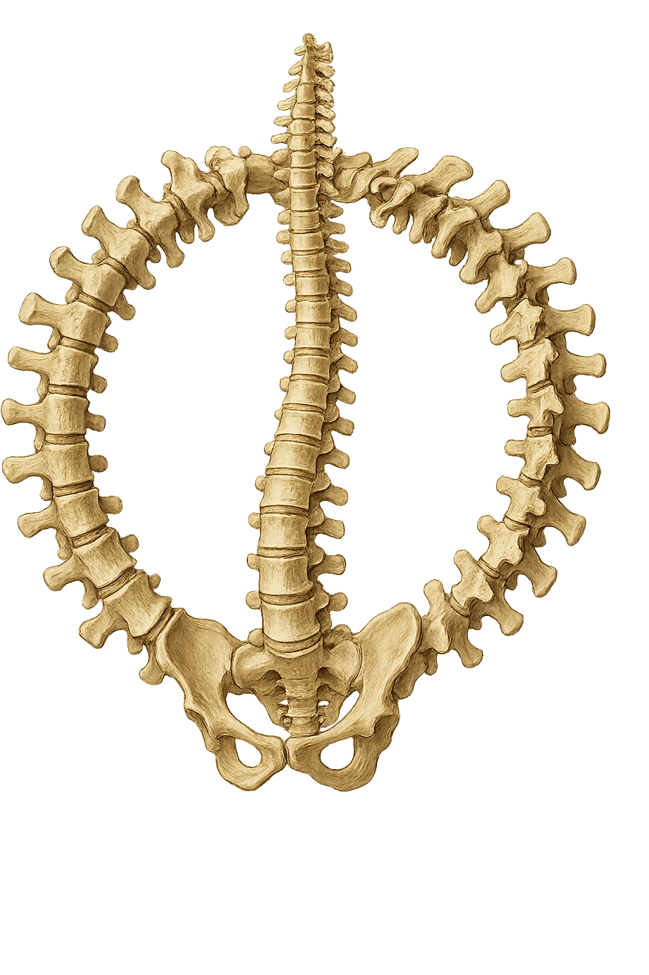 SPINA DORSALE ANATOMICA UMANA REALISTICA CHIUSA A CERCHIO emoji