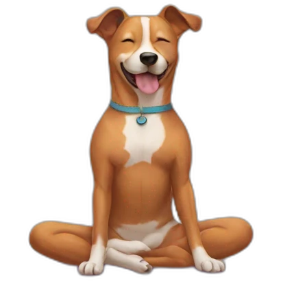 dog doing yoga emoji
