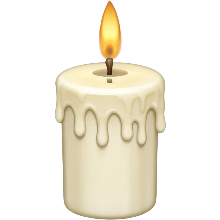 white candle with melted wax emoji