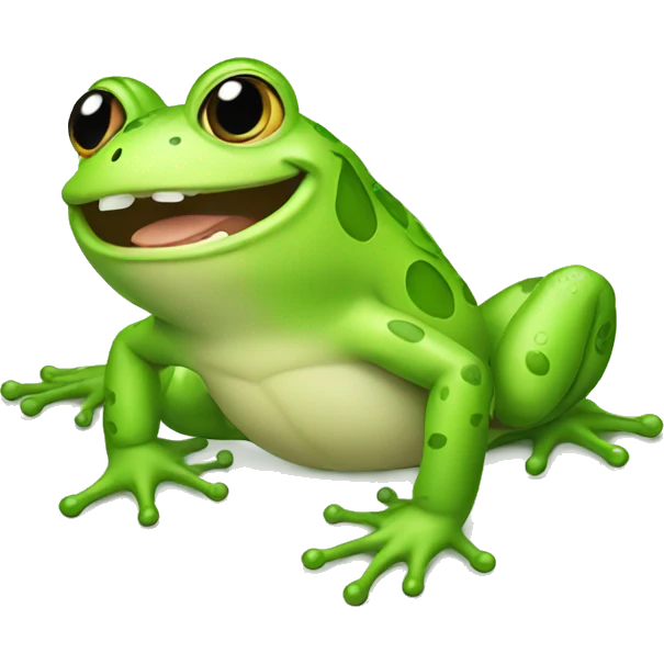 Happy frog emoji