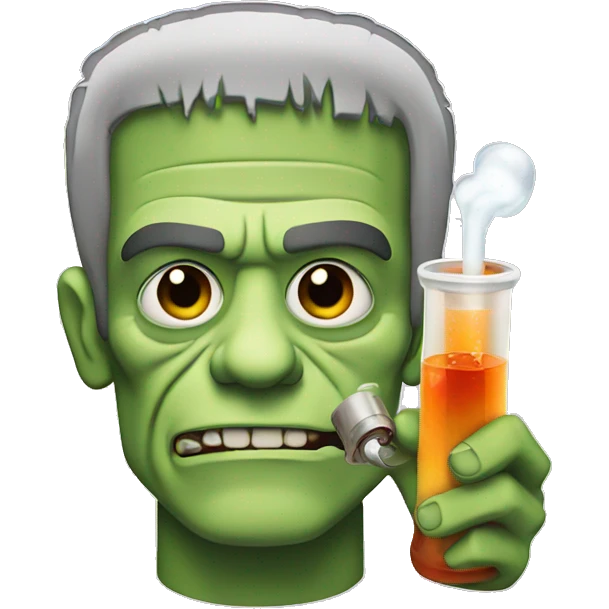 frankenstein holding bong emoji