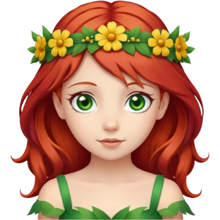 Fairy girl red hair emoji