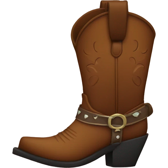 Cowgirl boot emoji