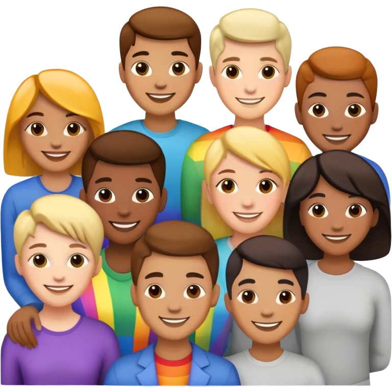LGBTQ people together emoji