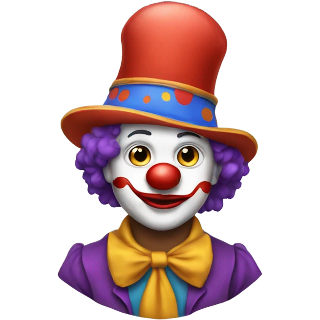 Clown wearing a buffalo hat emoji