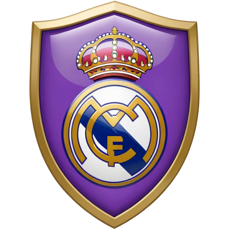 Real Madrid shield, official colors, simplified details, no text emoji
