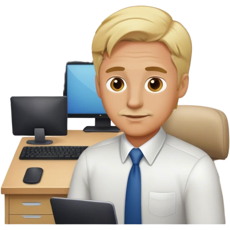 dad with blond office  emoji