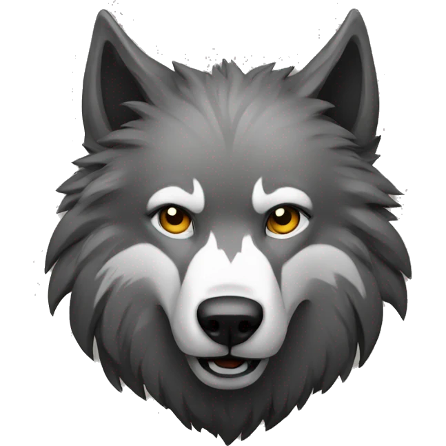 Lobo negro emoji