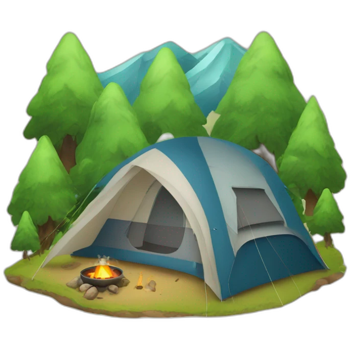 Camping en la montaña emoji