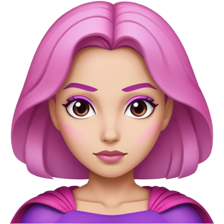 superwoman in pink and violet emoji