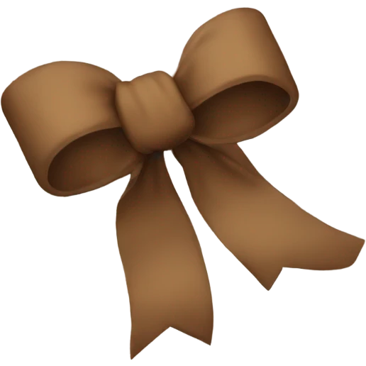 Brown bow emoji