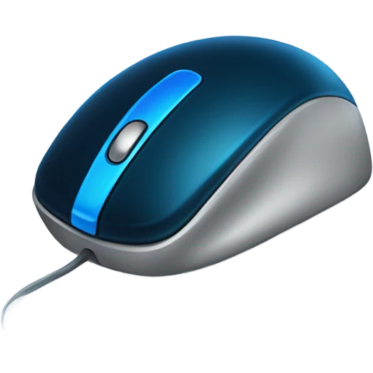 dark azure computer mouse click emoji