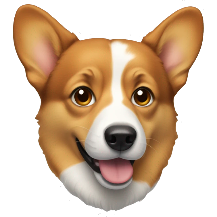 Face with dog corgi emoji