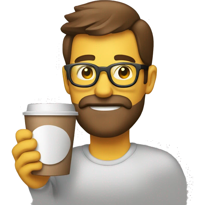 a devlopper with a coffe emoji