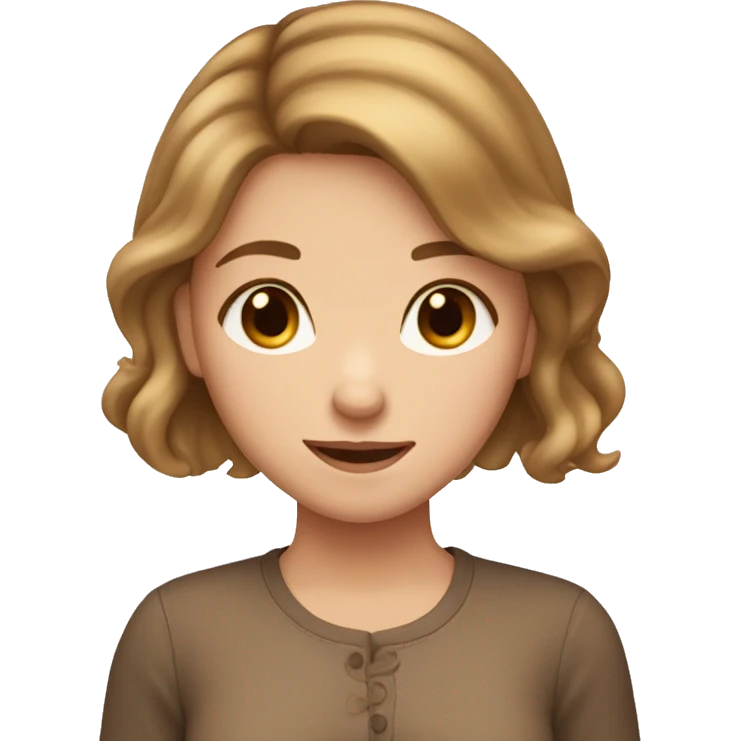 Pretty Light brown hair girl with her heart in her hands emoji