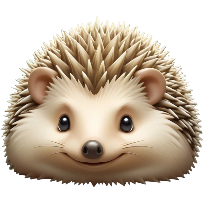 Beautiful and Majestic Hedgehog Portrait Emoji, Head and body resting in serene repose with a gentle, content smile, showcasing a delicately spiky yet soft body with eyes gently closed in peaceful slumber, Simplified yet exquisitely endearing features, highly detailed, glowing with a soft, drowsy forest light, high shine, relaxed and utterly enchanting, stylized with an air of timeless woodland majesty, soft glowing outline, capturing the essence of a beautiful and majestic hedgehog that embodies the serene charm of nature! emoji