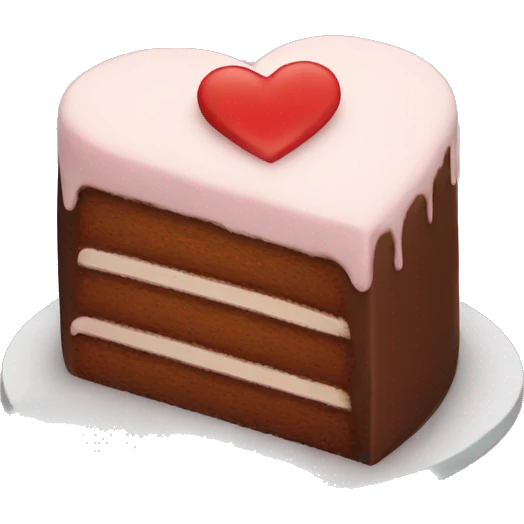 Heart shaped cake emoji