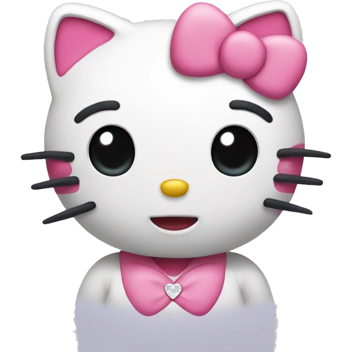 make hello kitty doing heart eyes emoji