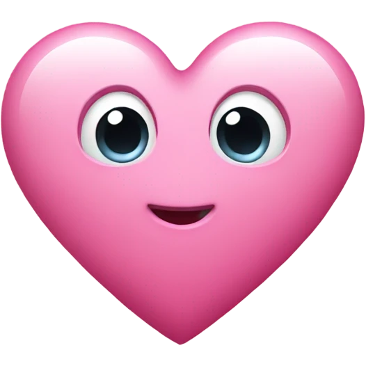 Cute pink heart emoji