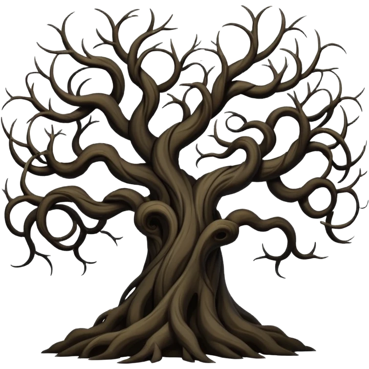 dark old deep tangled trees  emoji