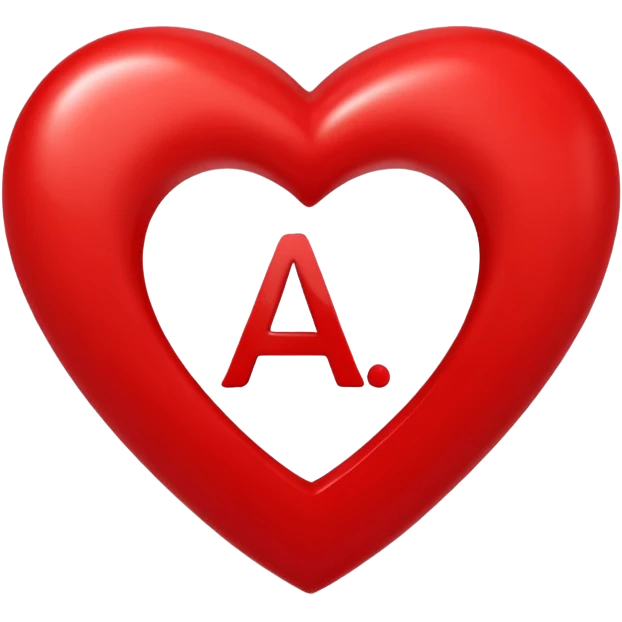 a love heart literally saying A+S in it emoji