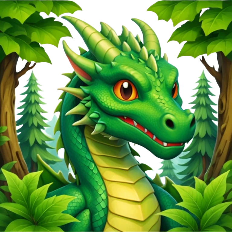 forest with a hidden dragon emoji