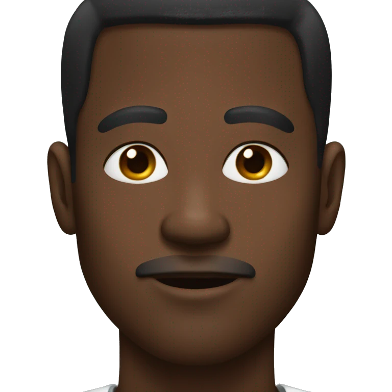 Black man with pimple on his top lip emoji