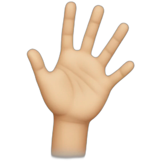 hand looking up emoji
