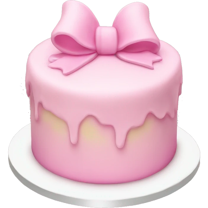 Bow light pink cake  emoji