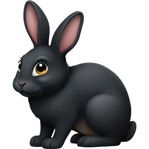 black bunny emoji