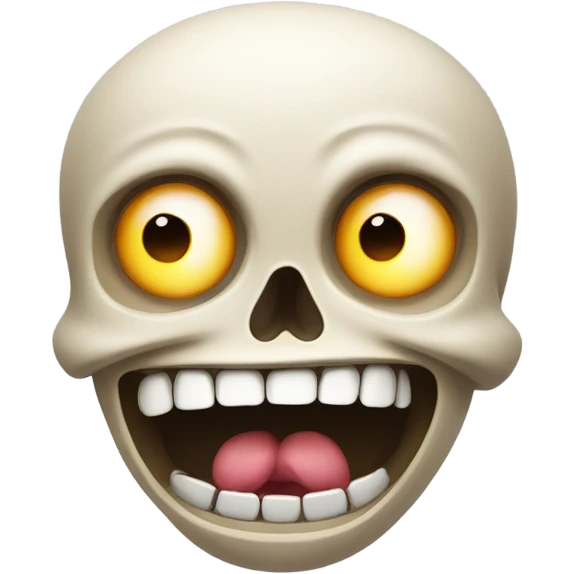 Skull head suprised emoji