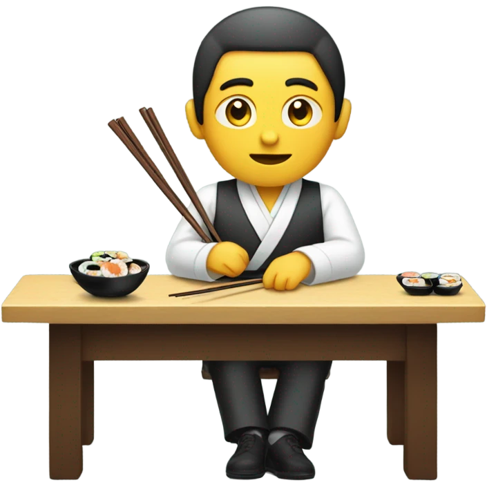  Man eating sushi  emoji
