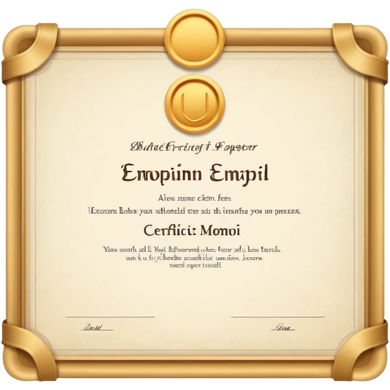 un certificado en blanco  emoji