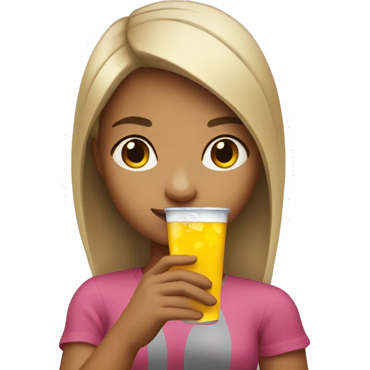 girl with drink in hand emoji
